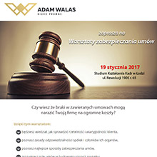 Kampania Biuro Prawne Adam Walas 10.01.2017