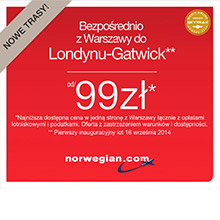 Kampania Norwegian Air 15.09.2014